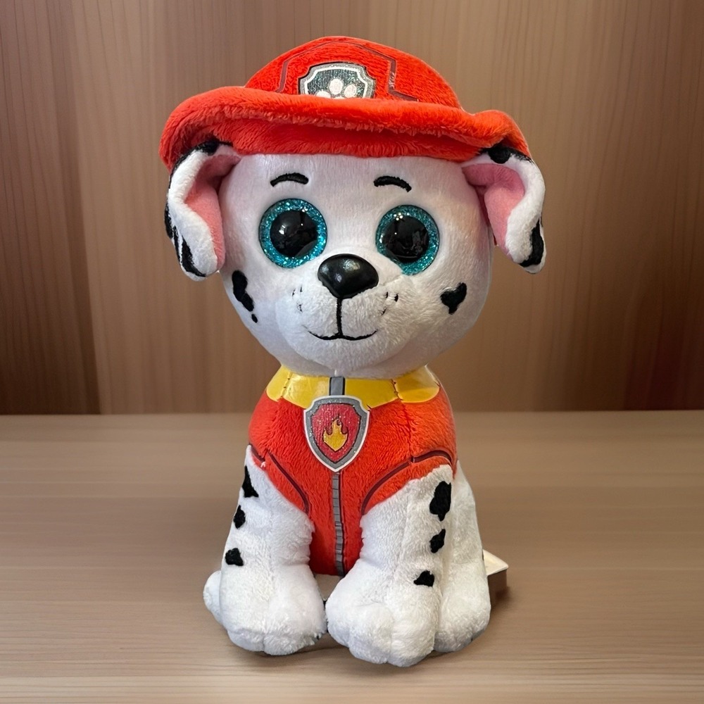 Ty Beanie Boos Paw Patrol Marshall Plush Stuffed Animal Fireman Dalmatian 2017